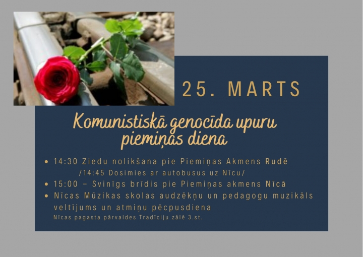 25. marts- Komunistiskā genocīda upuru piemiņas diena